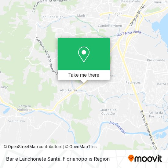 Bar e Lanchonete Santa map