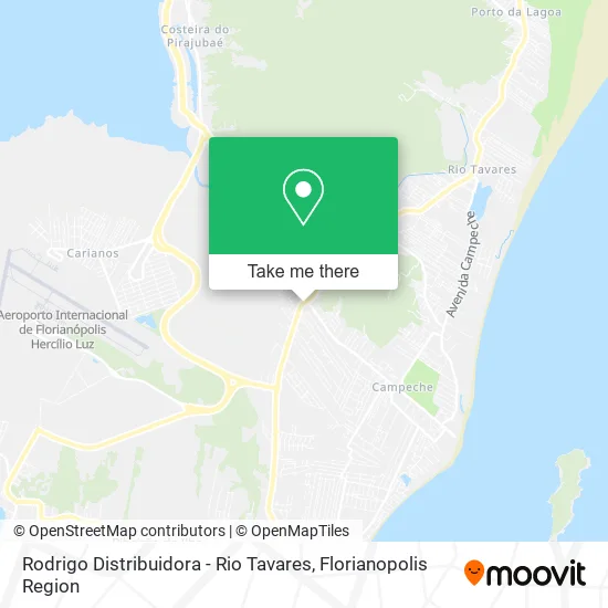Rodrigo Distribuidora - Rio Tavares map