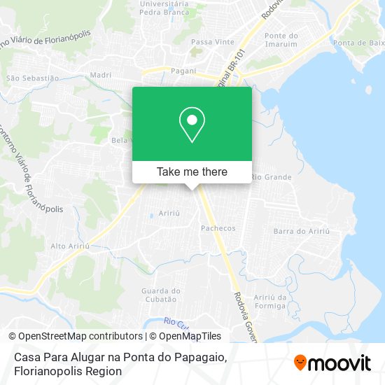Casa Para Alugar na Ponta do Papagaio map