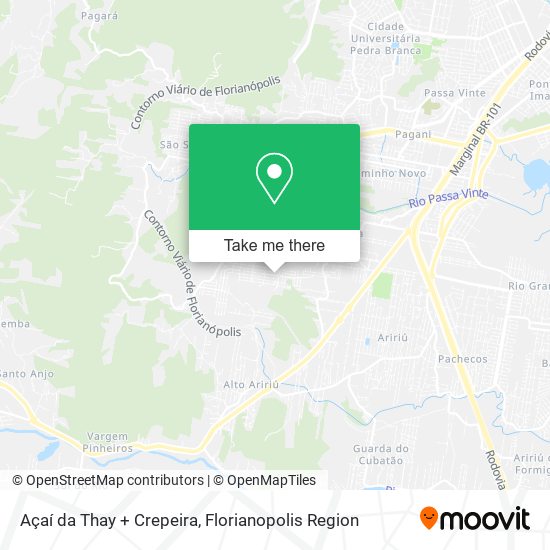 Açaí da Thay + Crepeira map
