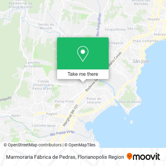 Marmoraria Fábrica de Pedras map