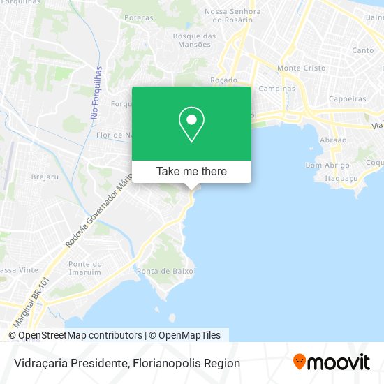 Vidraçaria Presidente map