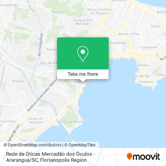 Rede de Óticas Mercadão dos Óculos - Araranguá / SC map