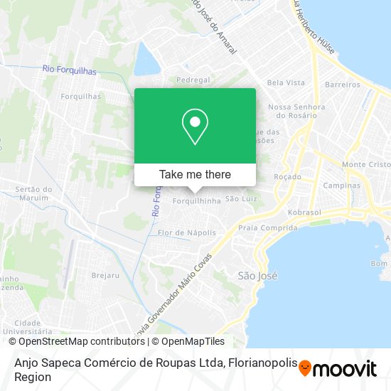 Mapa Anjo Sapeca Comércio de Roupas Ltda