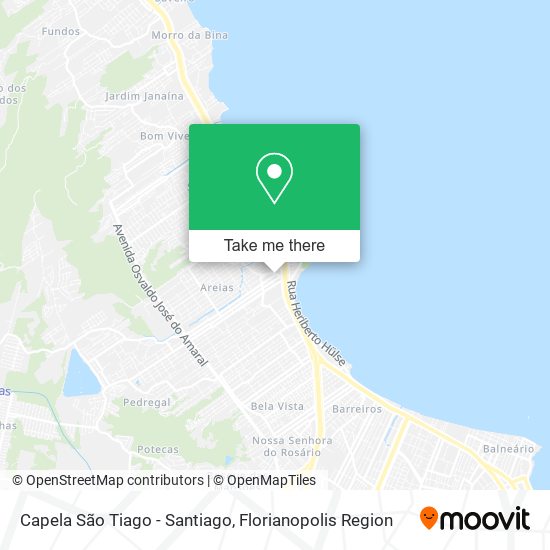 Mapa Capela São Tiago - Santiago