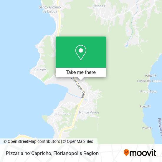 Pizzaria no Capricho map