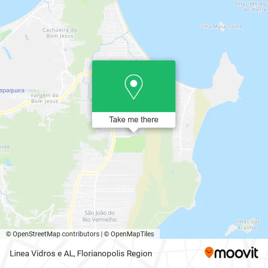 Linea Vidros e AL map