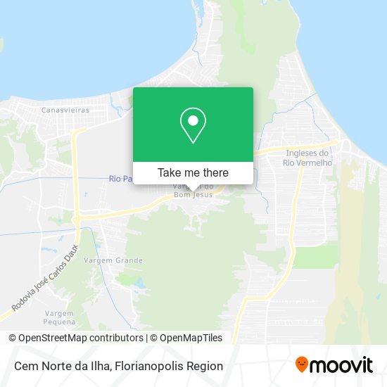 Mapa Cem Norte da Ilha