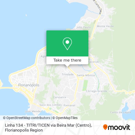 Linha 134 - TITRI / TICEN via Beira Mar (Centro) map
