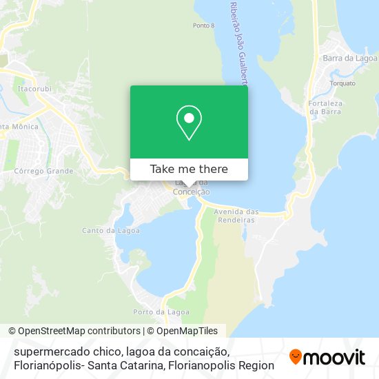 Mapa supermercado chico, lagoa da concaição, Florianópolis- Santa Catarina