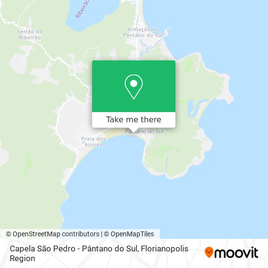 Mapa Capela São Pedro - Pântano do Sul