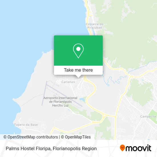 Palms Hostel Floripa map