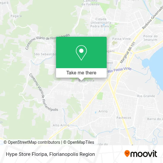 Hype Store Floripa map
