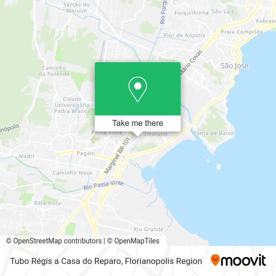 Tubo Régis a Casa do Reparo map
