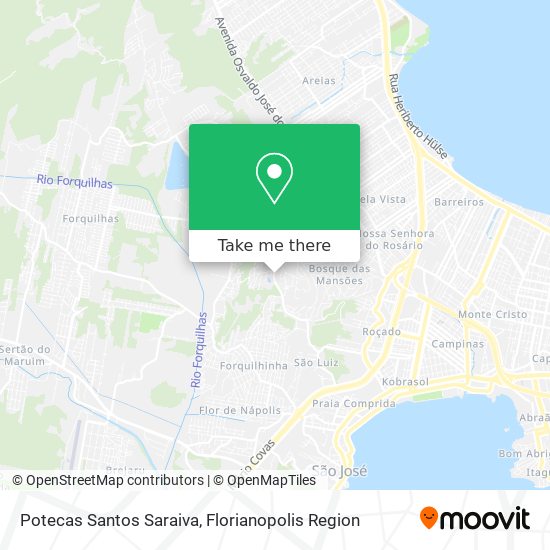 Potecas Santos Saraiva map