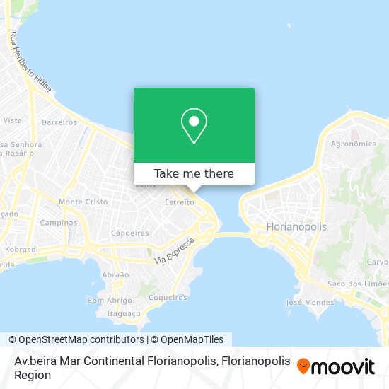 Av.beira Mar Continental Florianopolis map
