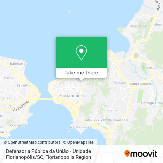 Defensoria Pública da União - Unidade Florianopólis / SC map