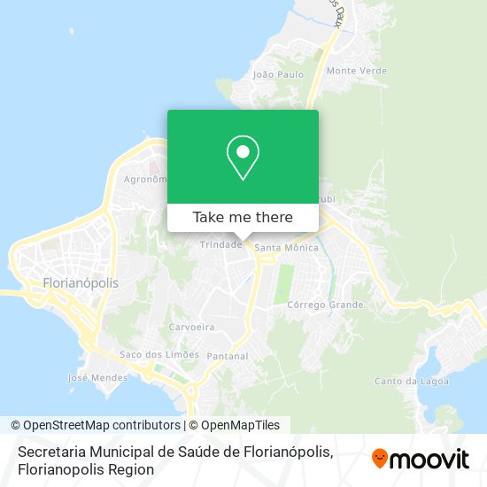 Mapa Secretaria Municipal de Saúde de Florianópolis