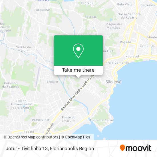 Jotur - Tivit linha 13 map