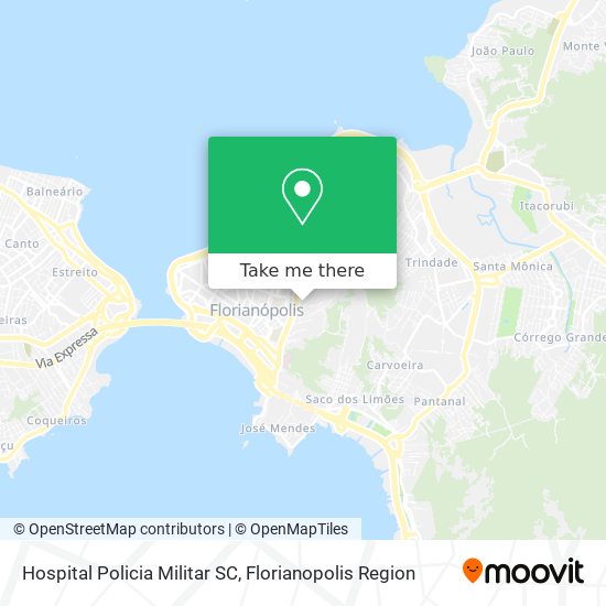 Mapa Hospital Policia Militar SC