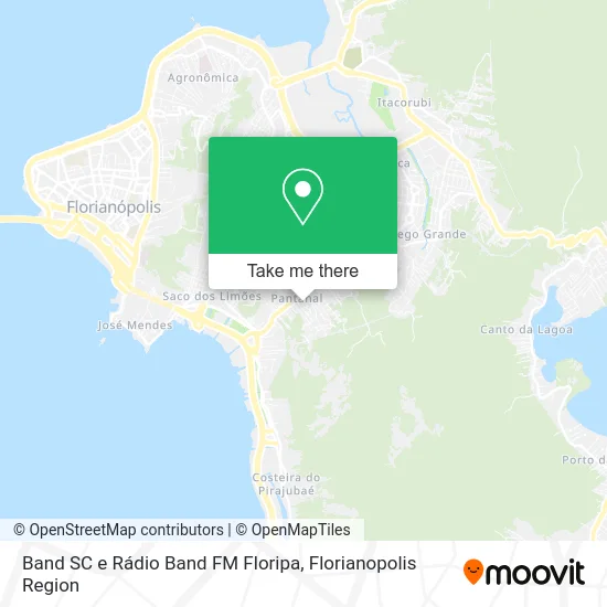 Band SC e Rádio Band FM Floripa map