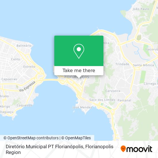 Mapa Diretório Municipal PT Florianópolis