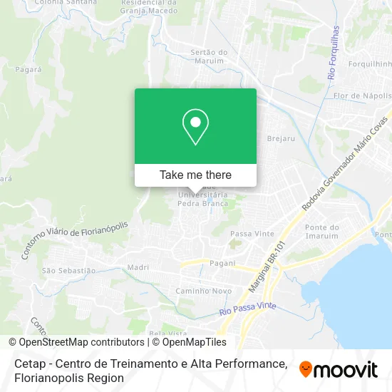 Cetap - Centro de Treinamento e Alta Performance map