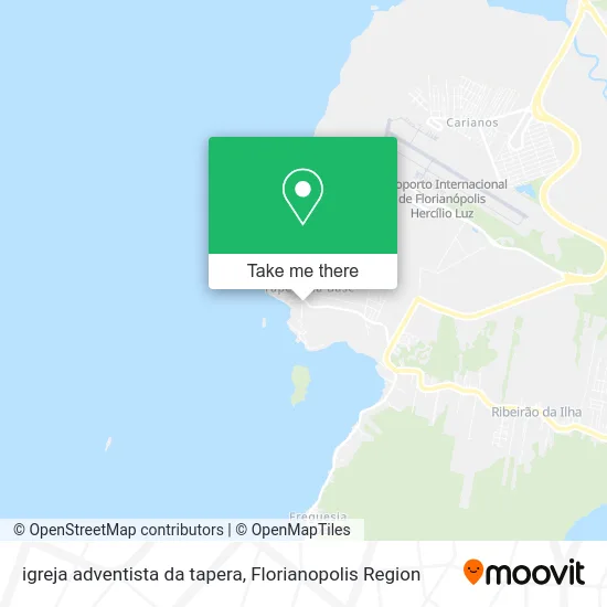 igreja adventista da tapera map