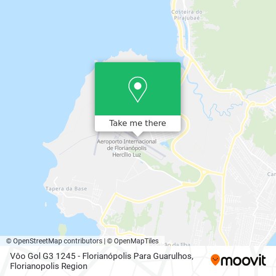 Vôo Gol G3 1245 - Florianópolis Para Guarulhos map