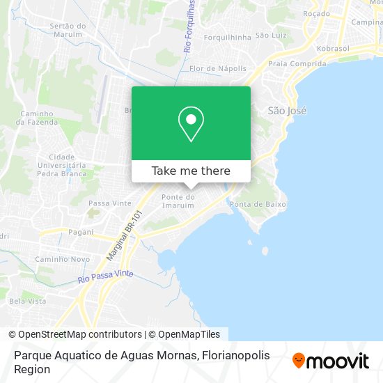 Mapa Parque Aquatico de Aguas Mornas