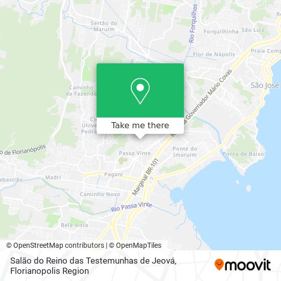 Salão do Reino das Testemunhas de Jeová map