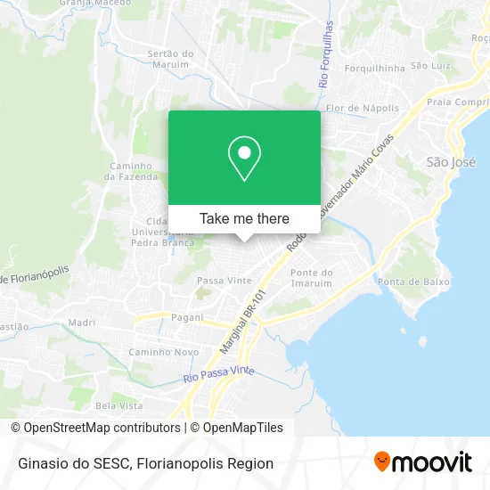 Ginasio do SESC map