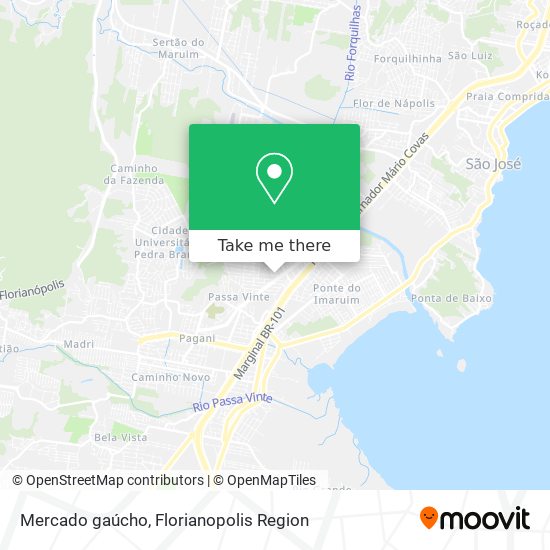 Mercado gaúcho map