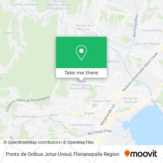 Ponto de Onibus Jotur-Unisul map