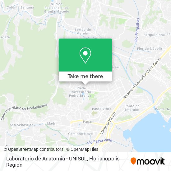 Laboratório de Anatomia - UNISUL map