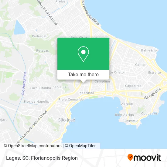 Lages, SC map