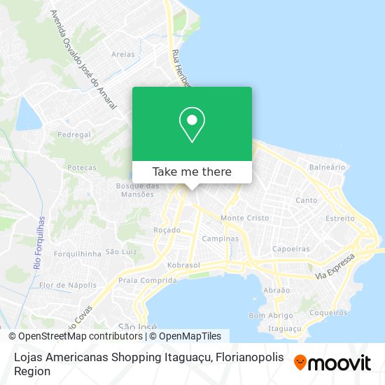 Lojas Americanas Shopping Itaguaçu map