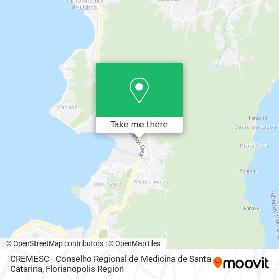CREMESC - Conselho Regional de Medicina de Santa Catarina map