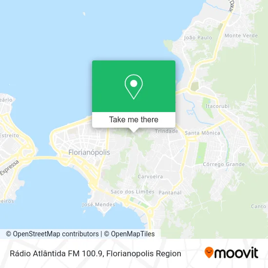 Rádio Atlântida FM 100.9 map