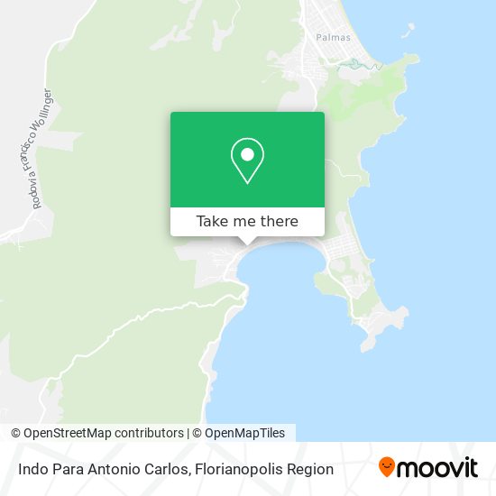 Indo Para Antonio Carlos map