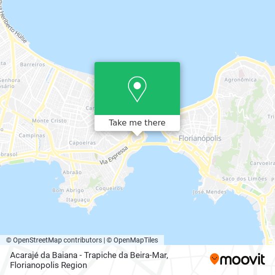 Mapa Acarajé da Baiana - Trapiche da Beira-Mar