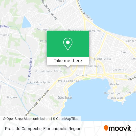Praia do Campeche map