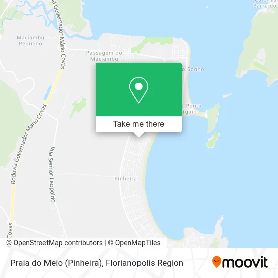 Praia do Meio (Pinheira) map