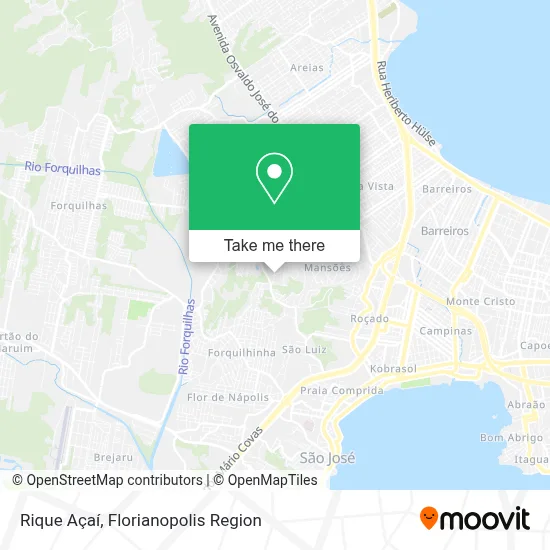 Rique Açaí map
