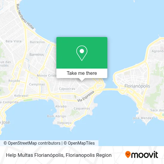 Help Multas Florianópolis map