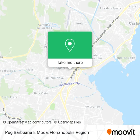 Pug Barbearia E Moda map