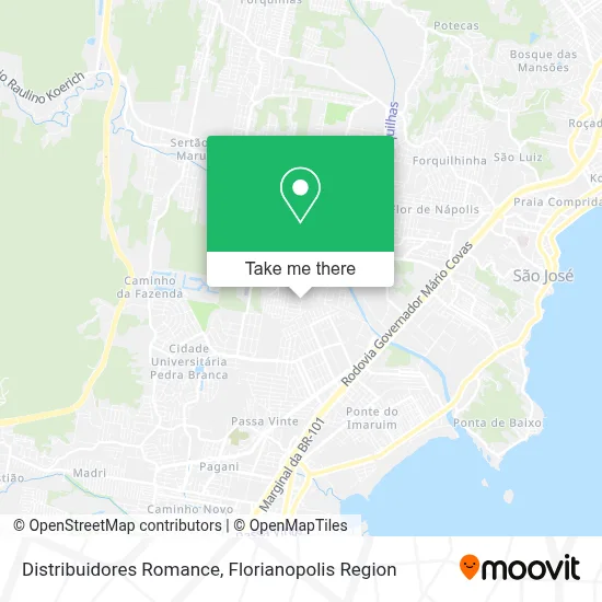 Distribuidores Romance map