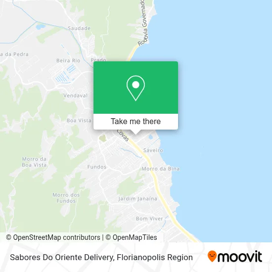 Sabores Do Oriente Delivery map