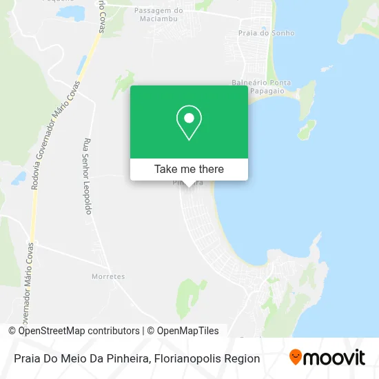 Praia Do Meio Da Pinheira map