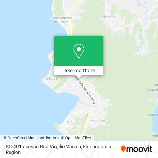 SC-401 acesso Rod Virgílio Várzea map